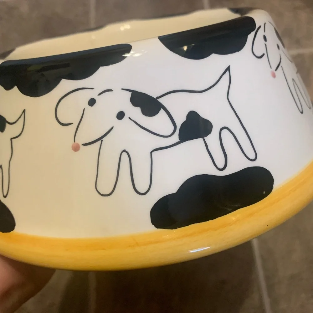TRISH RICHMAN for AT HOME Decorative Homewares Cute Design Vintage Dog Bowl